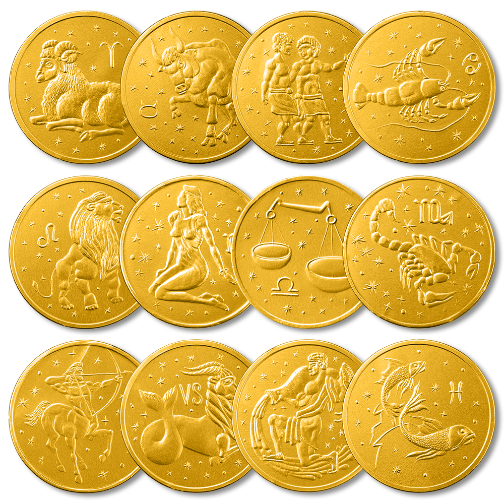 Медали 25г «Золотой гороскоп»